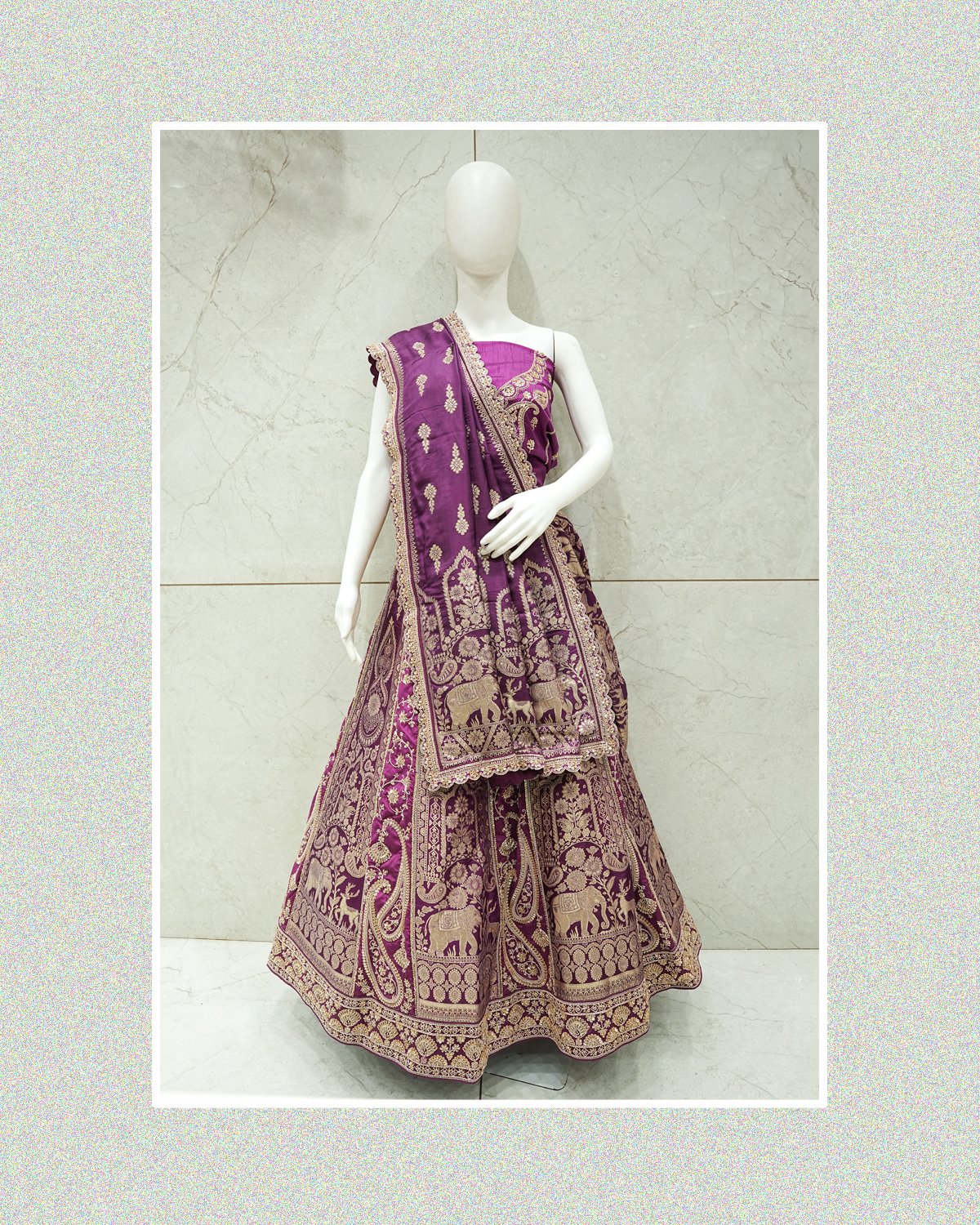 Purple Elephant Lehenga